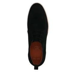 Manfield Zwarte suède veterboots^Heren Boots