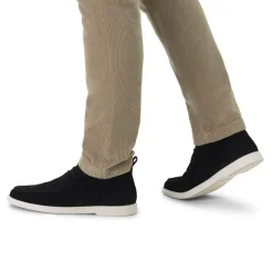 Manfield Zwarte suède veterboots^Heren Boots