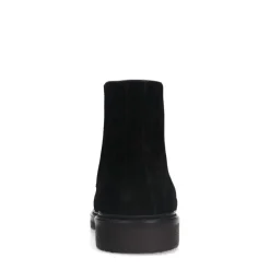 Manfield Zwarte suède veterboots^Heren Boots