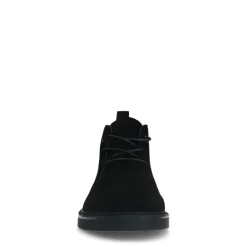 Manfield Zwarte suède veterboots^Heren Boots