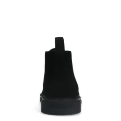 Manfield Zwarte suède veterboots^Heren Boots