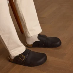 Manfield Zwarte suède veterschoenen^Heren Veterschoenen